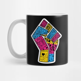 Pan Pride BLM Word Fist Mug